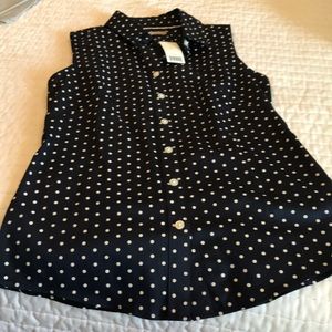 Lands End Sleeveless Blouse